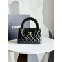 Chanel AS4416 Mini  Shopping Bag shiny aged Calfskin gold tone metal Black