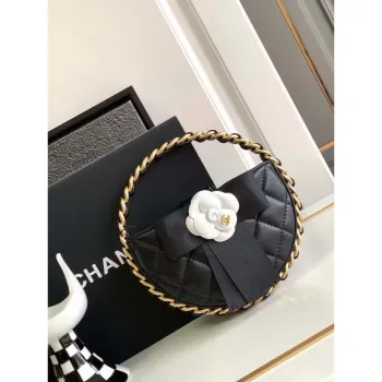 Chanel AP3584 Pouch Mixed Fibers Calfskin & Gold Tone Metal Black