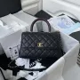 Chanel A92990 Medium Flap Bag With Top Handle Bag Black