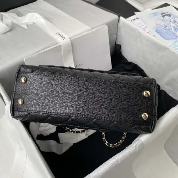 Chanel A92990 Medium Flap Bag With Top Handle Bag Black