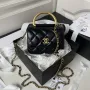 Chanel AP3485 Clutch With Chain Shiny Lambskin & Gold Tone Metal Black