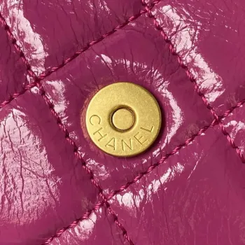 Chanel AS4323 Small Hobo Bag Shiny Crumpled Calfskin Gold Metal Purple