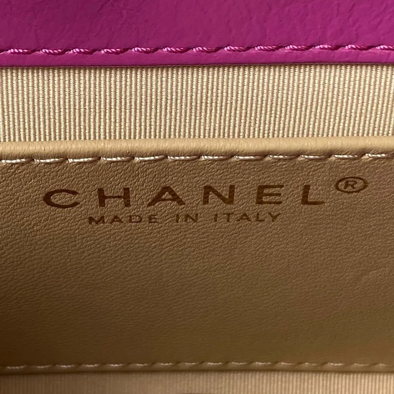 Chanel AS4323 Small Hobo Bag Shiny Crumpled Calfskin Gold Metal Purple