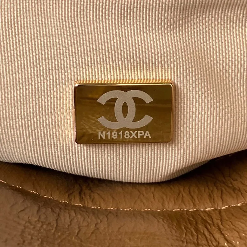 Chanel AS4323 Small Hobo Bag Shiny Crumpled Calfskin Gold Metal Caramel