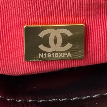 Chanel AS4323 Small Hobo Bag Shiny Crumpled Calfskin Black Gold Metal