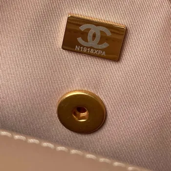 Chanel AS4274 Mini Flap Crossbody Bag Lambskin Apricot