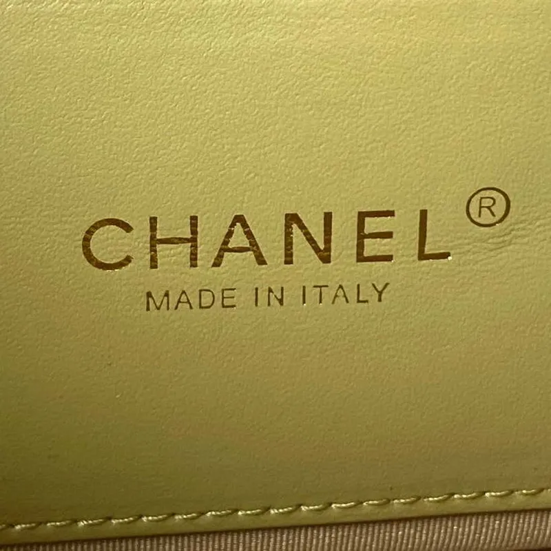 Chanel AS4231 Small Flap Bag Lambskin Yellow