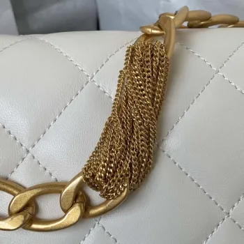 Chanel AS4231 Small Flap Bag Lambskin White