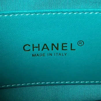 Chanel AS4231 Small Flap Bag Lambskin Green