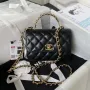 Chanel AS4306 Small Flap bag with Handle Lambskin Black
