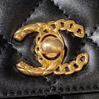 Chanel AS4306 Small Flap bag with Handle Lambskin Black