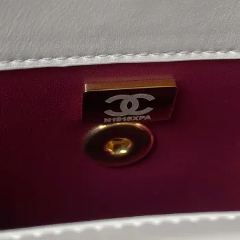Chanel AS4306 Small Flap bag with Handle Lambskin white