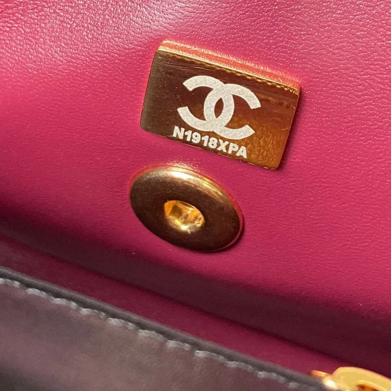 Chanel AS4307 Flap bag with Handle Lambskin Black