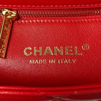 Chanel AS4307 Flap bag with Handle Lambskin Red