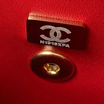 Chanel AS4307 Flap bag with Handle Lambskin Red