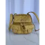 Chanel AS3860 Backpack Shiny Lambskin Gold Yellow