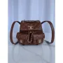 Chanel AS3860 Backpack Shiny Lambskin Gold Brown