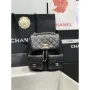 Chanel AS3860 Backpack Shiny Lambskin Gold Black