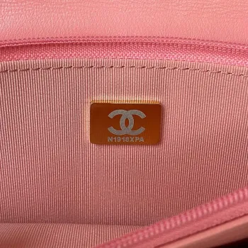Chanel AP3504 Woc Wallet On Chain lambskin Imitation Pearls Strass & Gold Pink