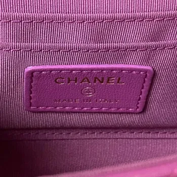 Chanel AP3513 Woc Clutch With Chain lambskin Imitation Pearls Enamel & Gold Purple