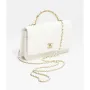 Chanel AP3504 Woc Wallet On Chain lambskin Imitation Pearls Strass & Gold white