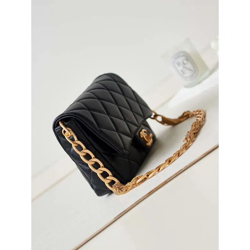Chanel AS4231 Small Flap Bag Lambskin Black
