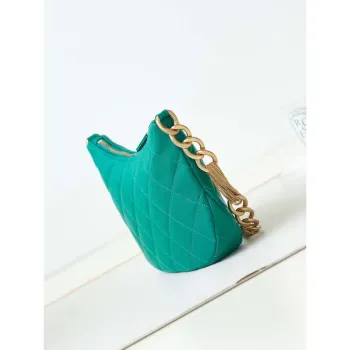 Chanel AS4220 HOBO Handbag Lambskin Green