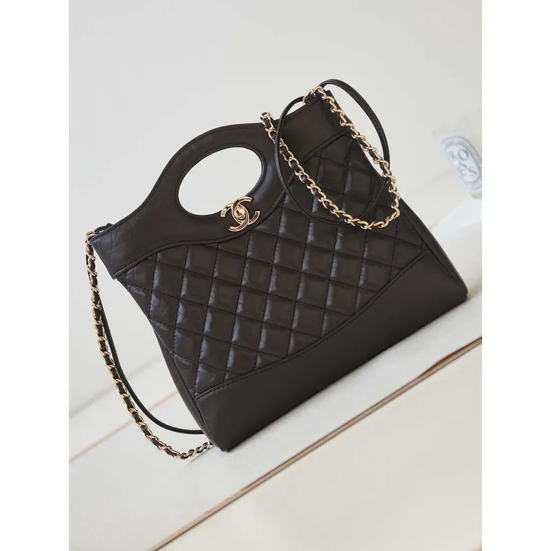 Chanel 31 mini Shopping Chain Lambskin leather AS4133 Bag Dark Brown