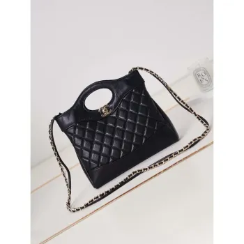 Chanel 31 mini Shopping Chain Lambskin leather AS4133 Bag Black