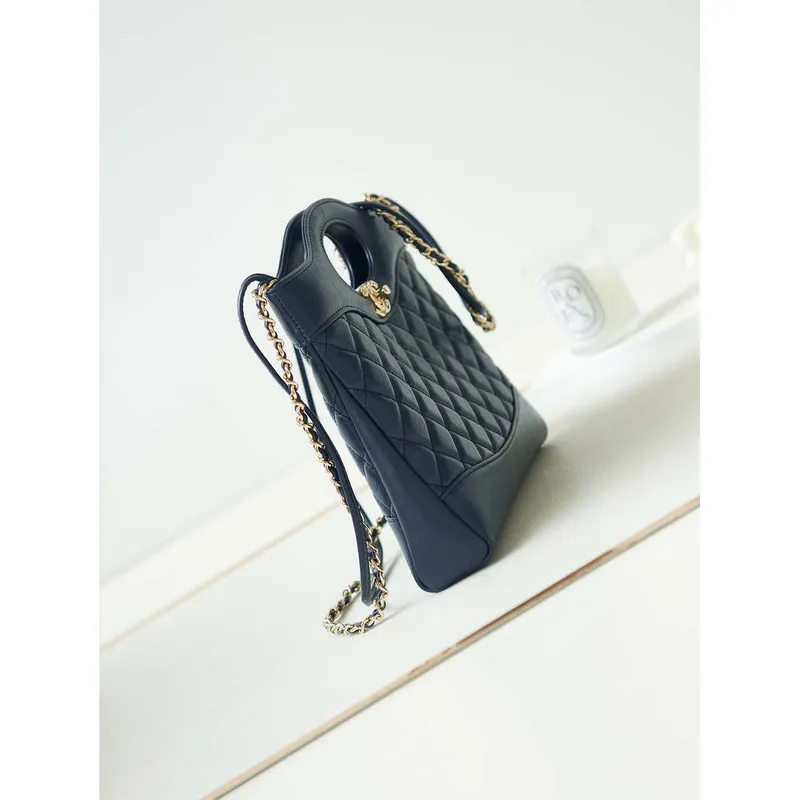 Chanel 31 mini Shopping Chain Lambskin leather AS4133 Bag Navy Blue