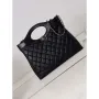 Chanel AS1010 31 Larage Shopping Bag Shiny Lambskin Black