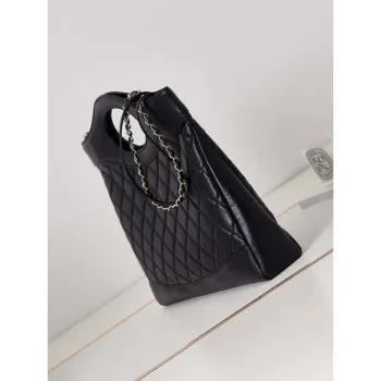 Chanel AS1010 31 Larage Shopping Bag Shiny Lambskin Black
