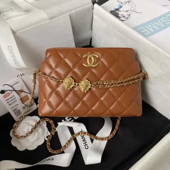 Chanel AS3429 Lambskin Bag Brown