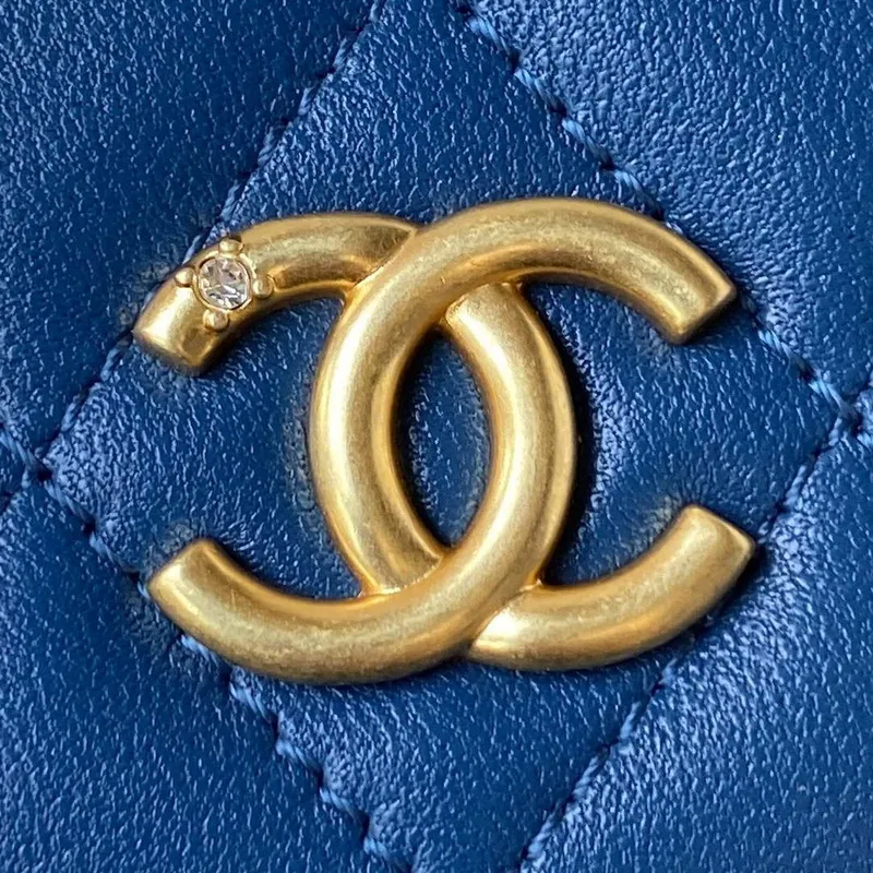 Chanel AP3426 Woc Mini Flap Bag Lambskin 17cm Blue