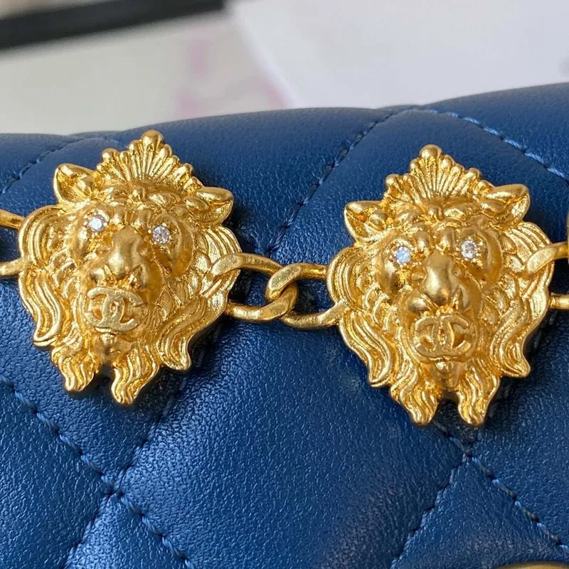 Chanel AP3426 Woc Mini Flap Bag Lambskin 17cm Blue