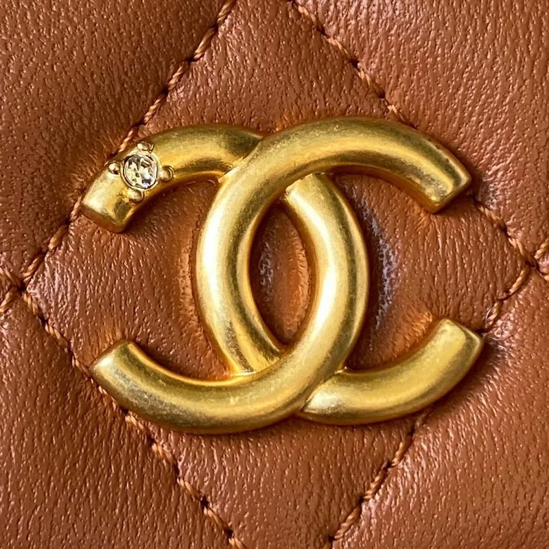 Chanel AP3426 Woc Mini Flap Bag Lambskin 17cm Brown