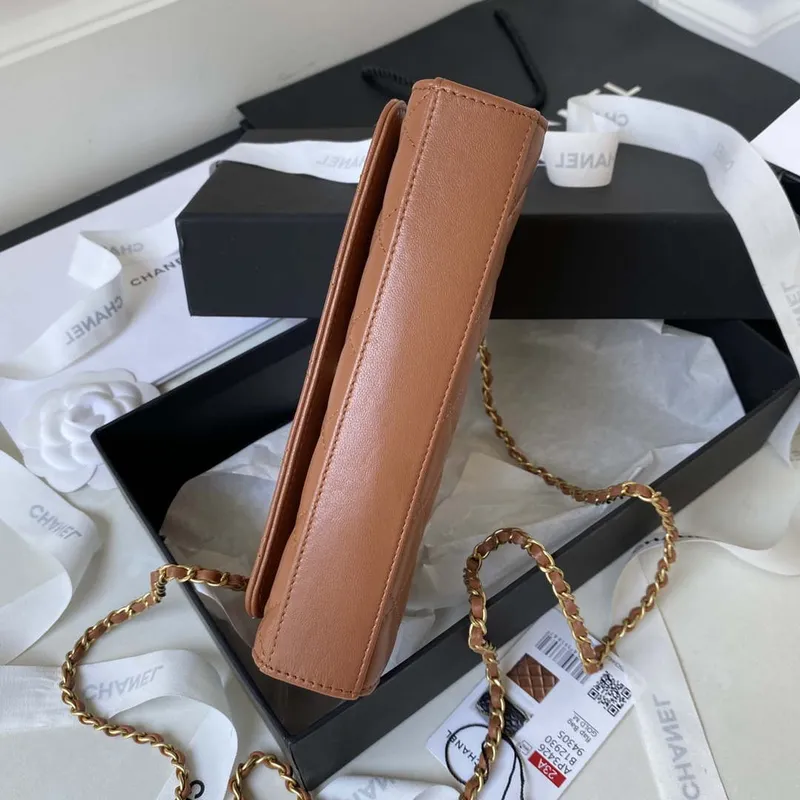 Chanel AP3426 Woc Mini Flap Bag Lambskin 17cm Brown