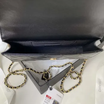 Chanel AP3426 Woc Mini Flap Bag Lambskin 17cm Black