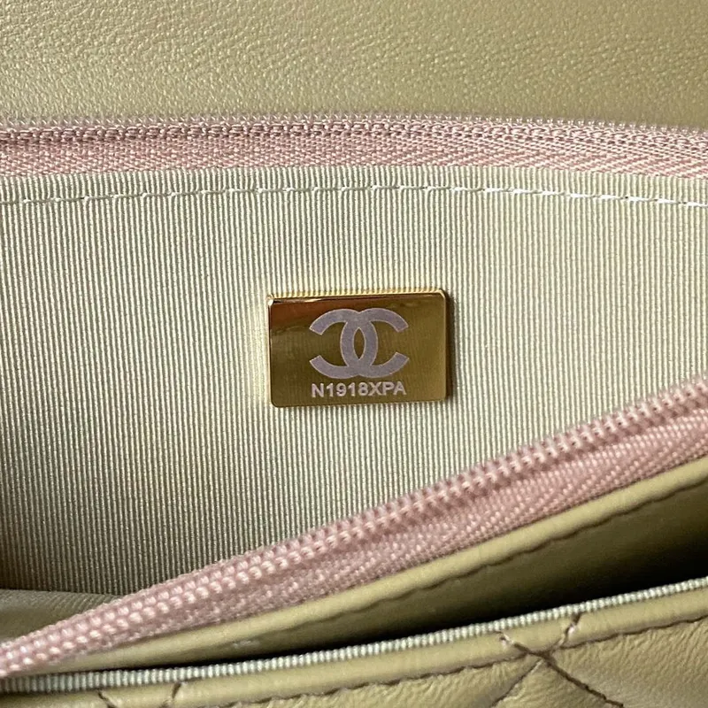 Chanel AP3424 Woc Mini Flap Bag Lambskin Lemon Yellow