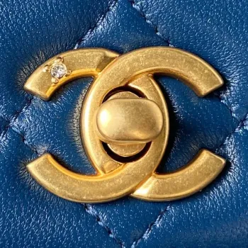 Chanel AP3424 Woc Mini Flap Bag Lambskin Blue
