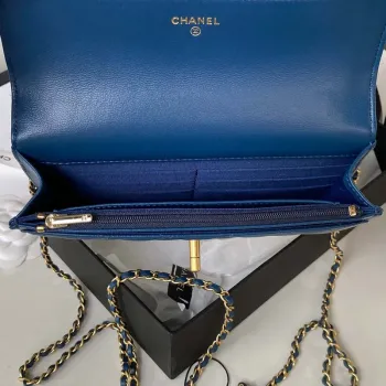 Chanel AP3424 Woc Mini Flap Bag Lambskin Blue