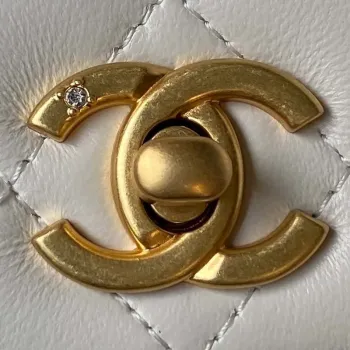 Chanel AP3424 Woc Mini Flap Bag Lambskin White