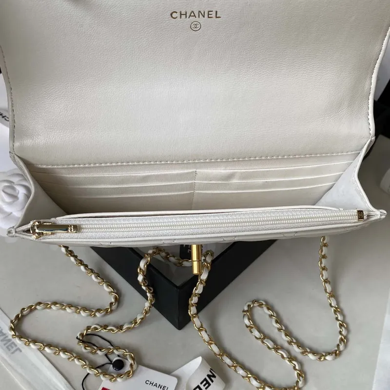 Chanel AP3424 Woc Mini Flap Bag Lambskin White