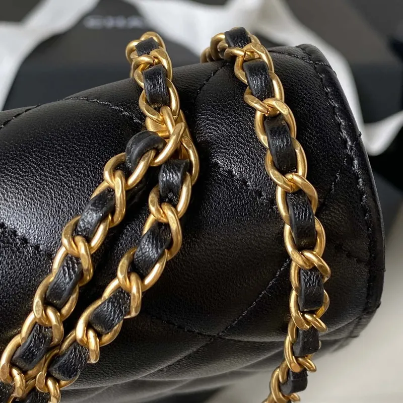 Chanel AP3424 Woc Mini Flap Bag Lambskin Black