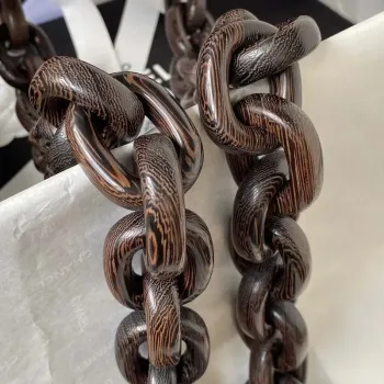 Chanel AS4165 Mini Flap Bag Lambskin Wenge Wood & Gold Tone Metal Black