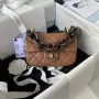 Chanel AS4165 Mini Flap Bag Lambskin Wenge Wood & Gold Tone Metal Light Brown