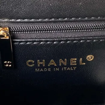 Chanel AS3791 Flap Bag Velvet and Lambskin Black