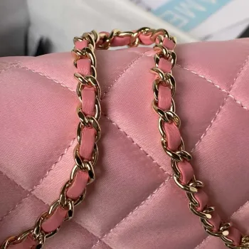 Chanel AS3791 Flap Bag Velvet and Lambskin Pink