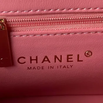 Chanel AS3791 Flap Bag Velvet and Lambskin Pink