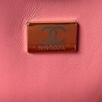 Chanel AS3791 Flap Bag Velvet and Lambskin Pink